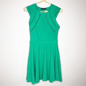 Alessandro Miele Italy green sleeveless eyelet trim dress size Small NWT